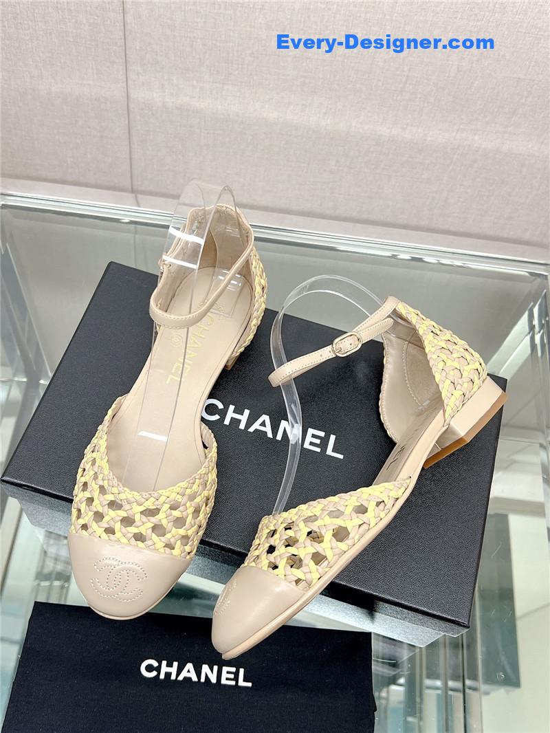 CC Mary Jane hollow woven sandals