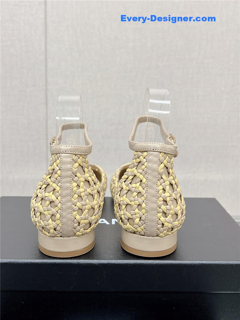 CC Mary Jane hollow woven sandals