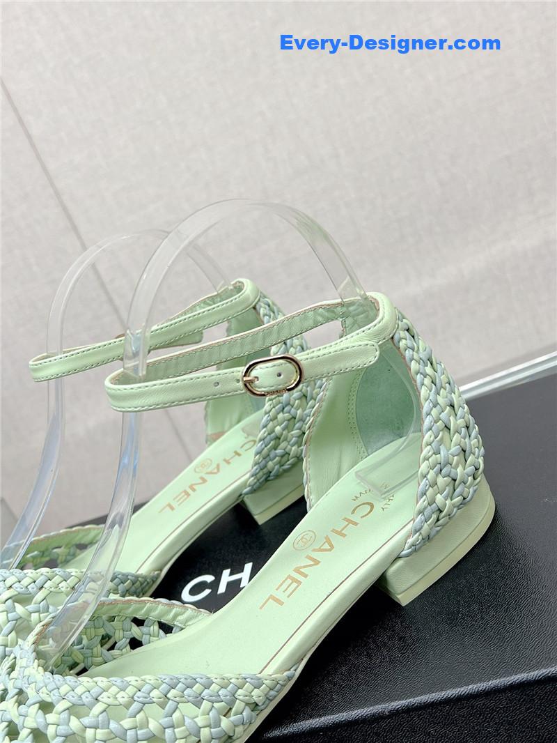 CC Mary Jane hollow woven sandals