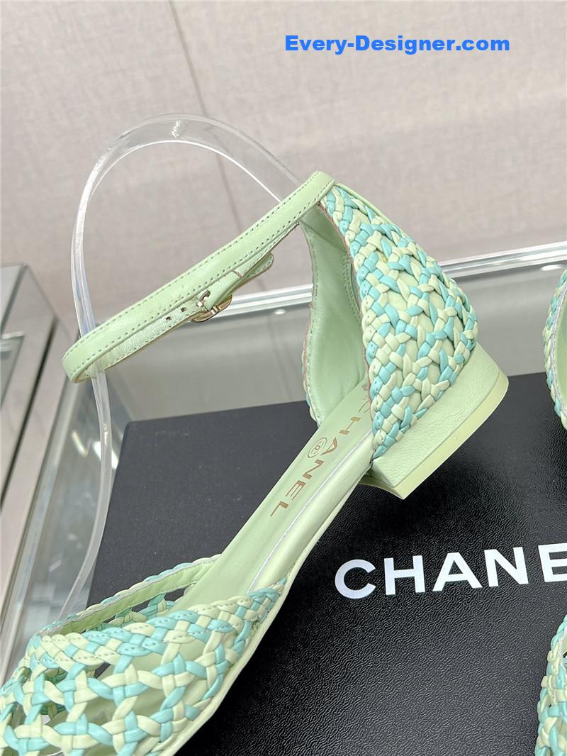 CC Mary Jane hollow woven sandals