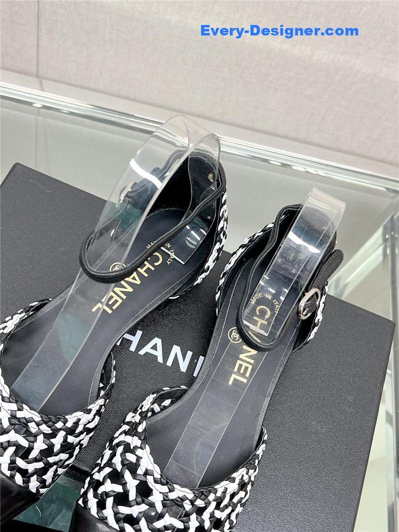CC Mary Jane hollow woven sandals