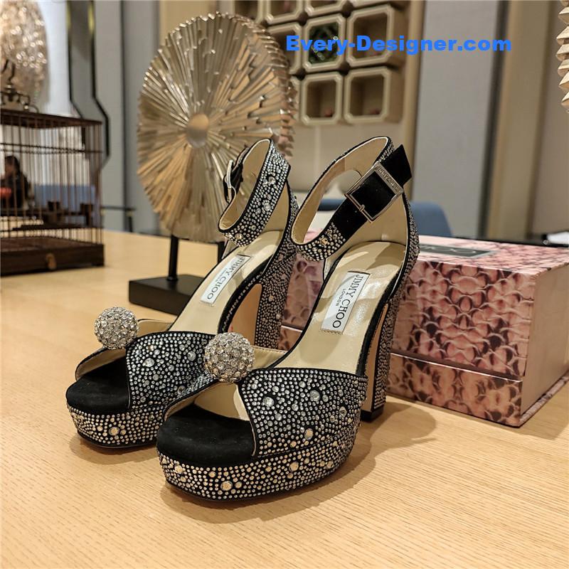 j1m*y ch00 high heel D1am0nd chain sandals