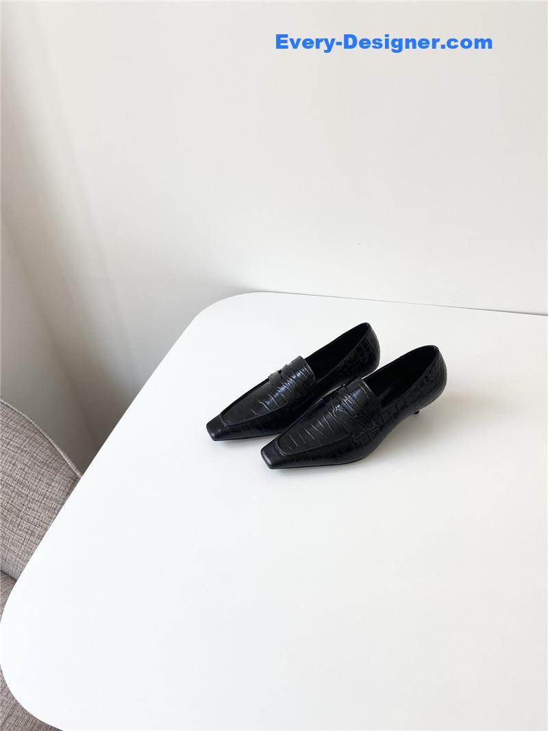 Ce1i*e vintage square toe metal heel mules