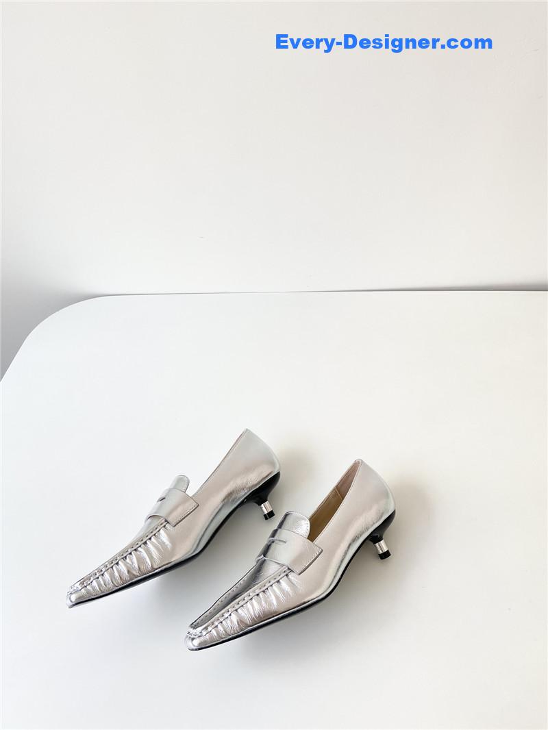 Ce1i*e vintage square toe metal heel mules