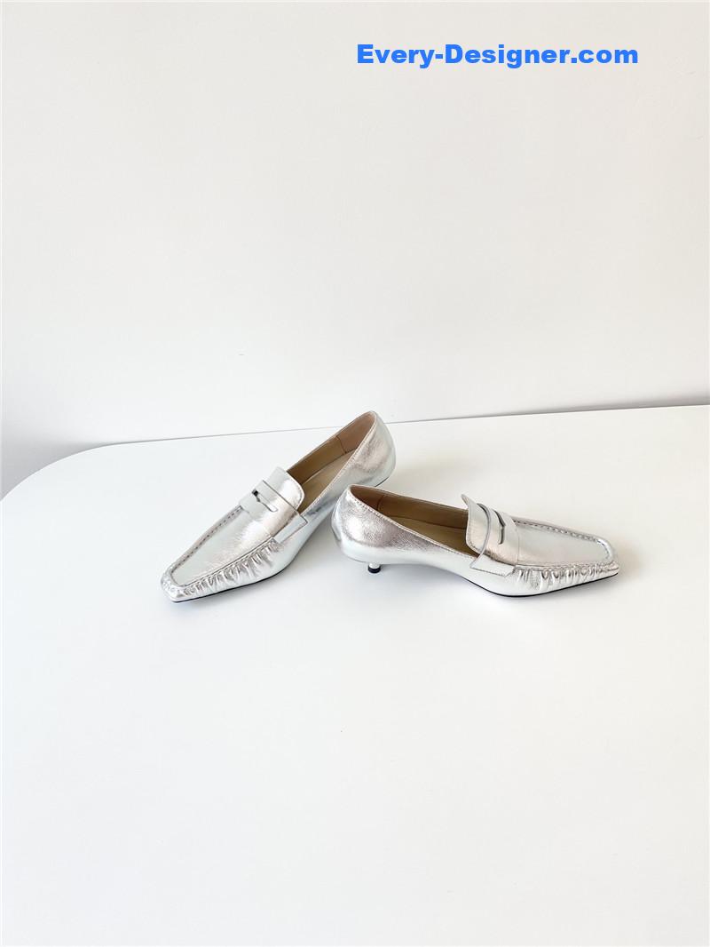 Ce1i*e vintage square toe metal heel mules