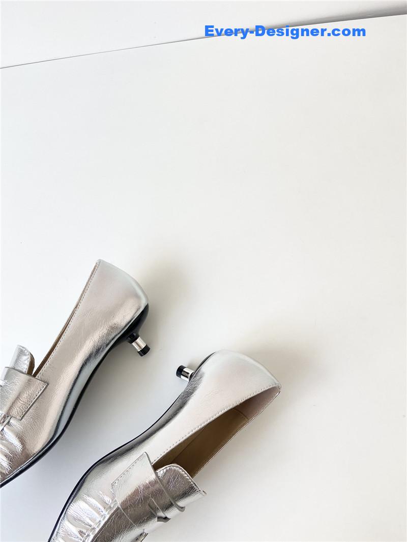 Ce1i*e vintage square toe metal heel mules