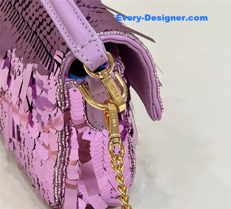 F**di sequins mini baguette bag