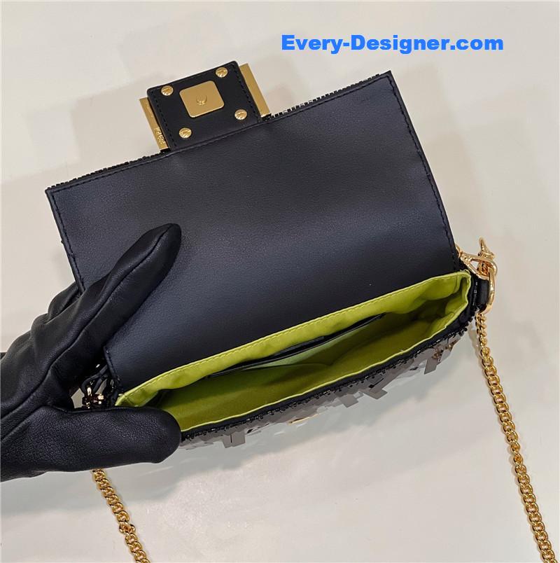 F**di sequins mini baguette bag