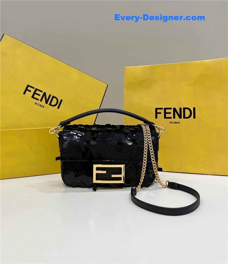 F**di sequins mini baguette bag