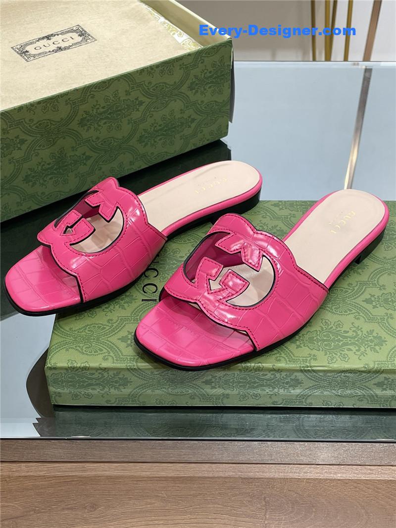 Gvc*1 logo gg cutout slippers