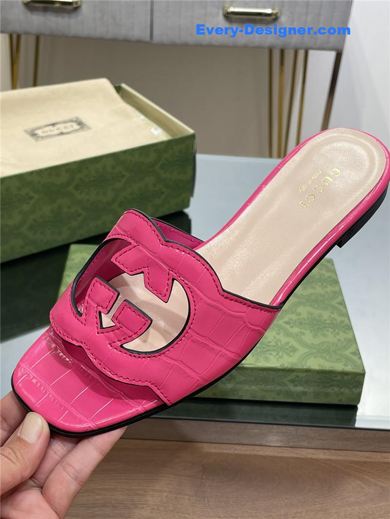 Gvc*1 logo gg cutout slippers