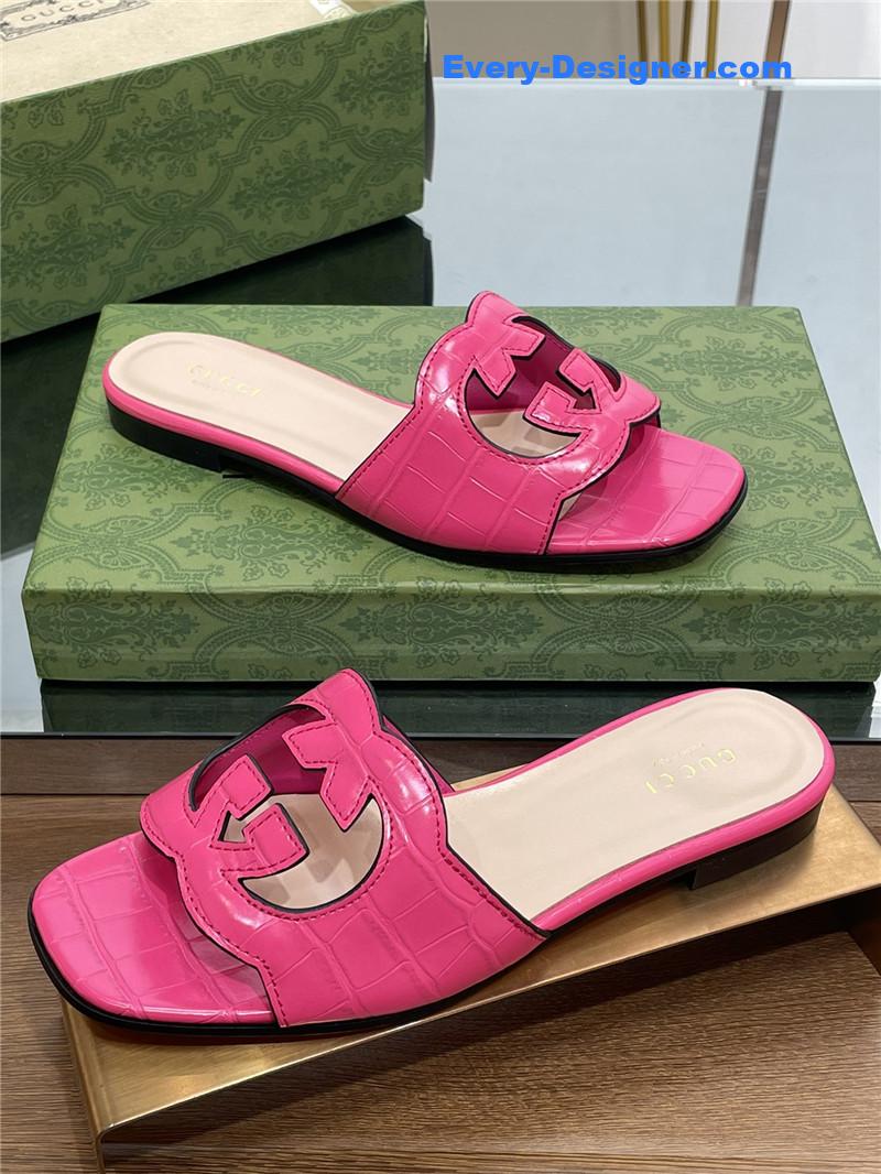 Gvc*1 logo gg cutout slippers