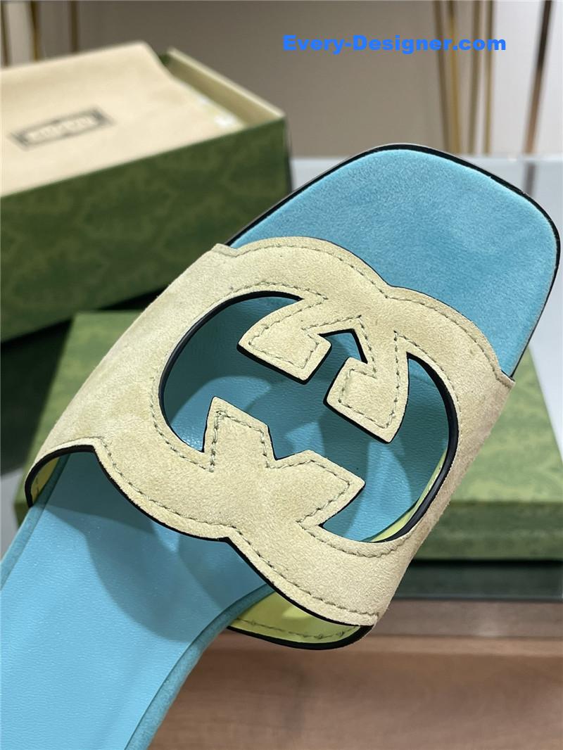 Gvc*1 logo gg cutout slippers