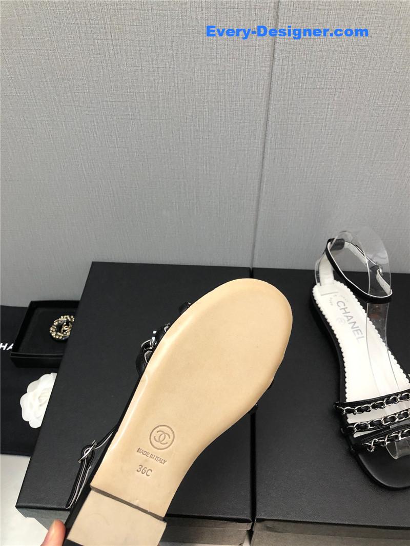 CC new chain flat sandals