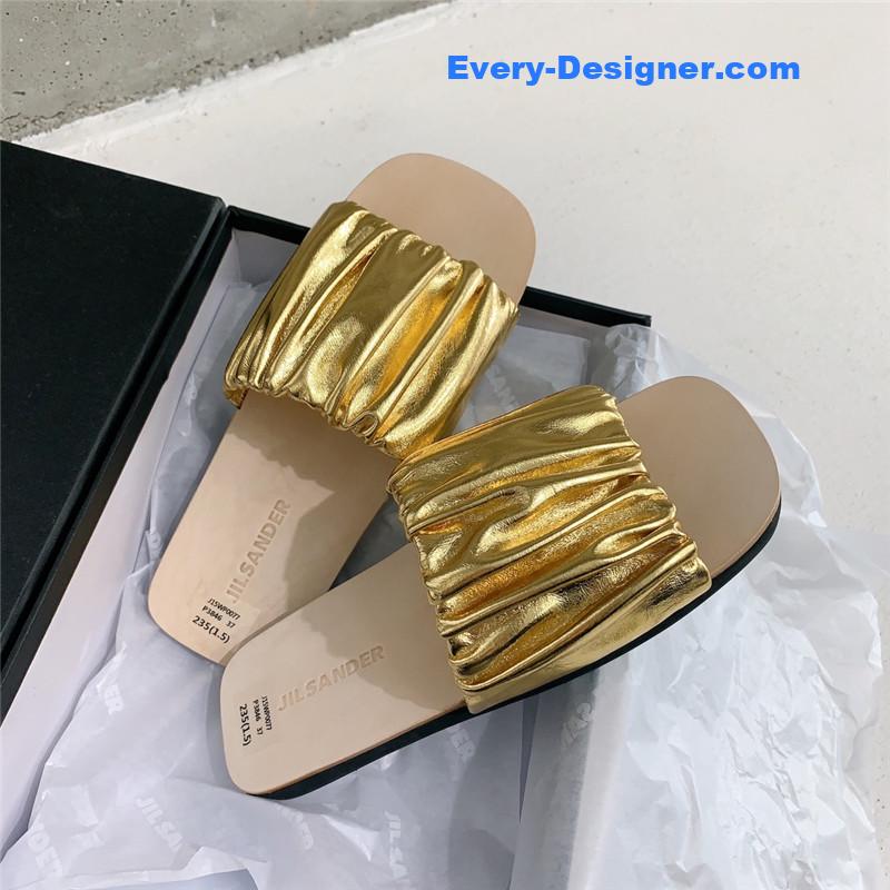 jil sander new pleated petal slippers