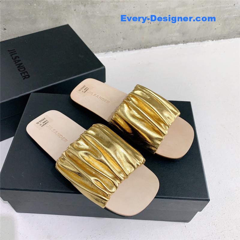 jil sander new pleated petal slippers