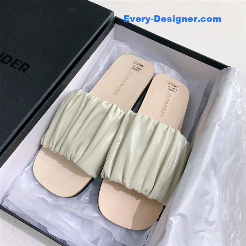 jil sander new pleated petal slippers