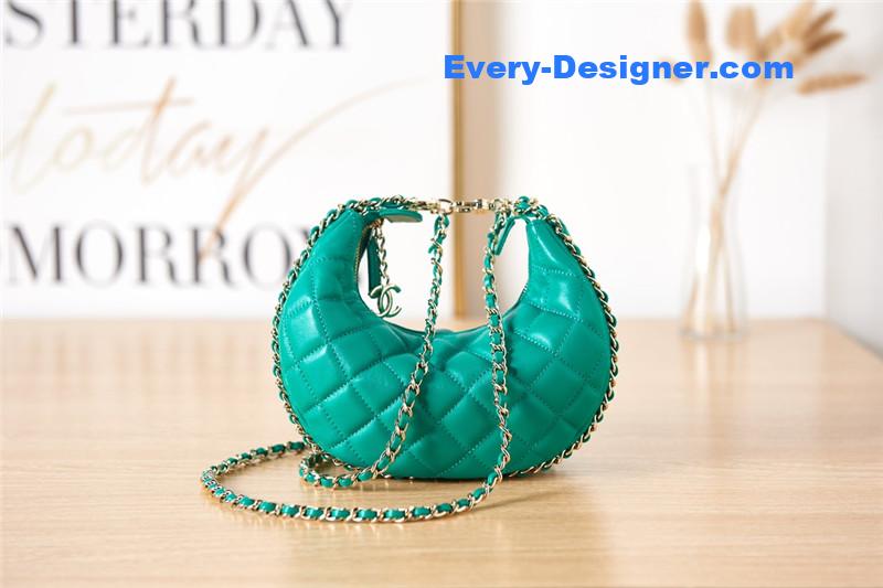 Ch**el small hobo bag green