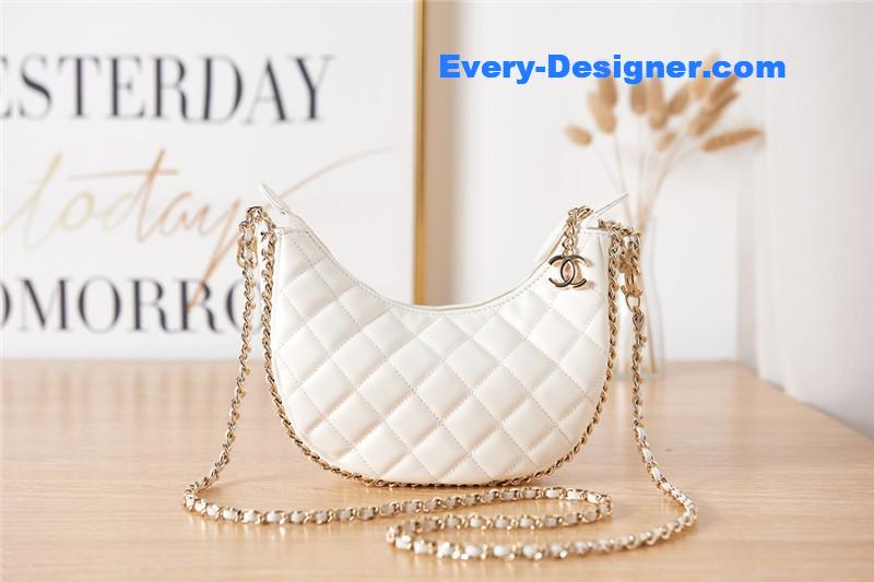 Ch**el small hobo bag white