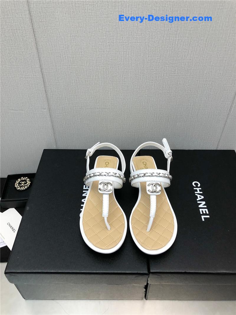 CC new C buckle chain sandals