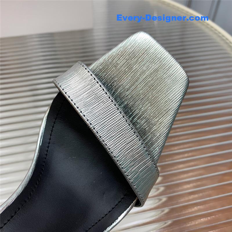 Balmain Metal Buckle Strap Heeled Sandals
