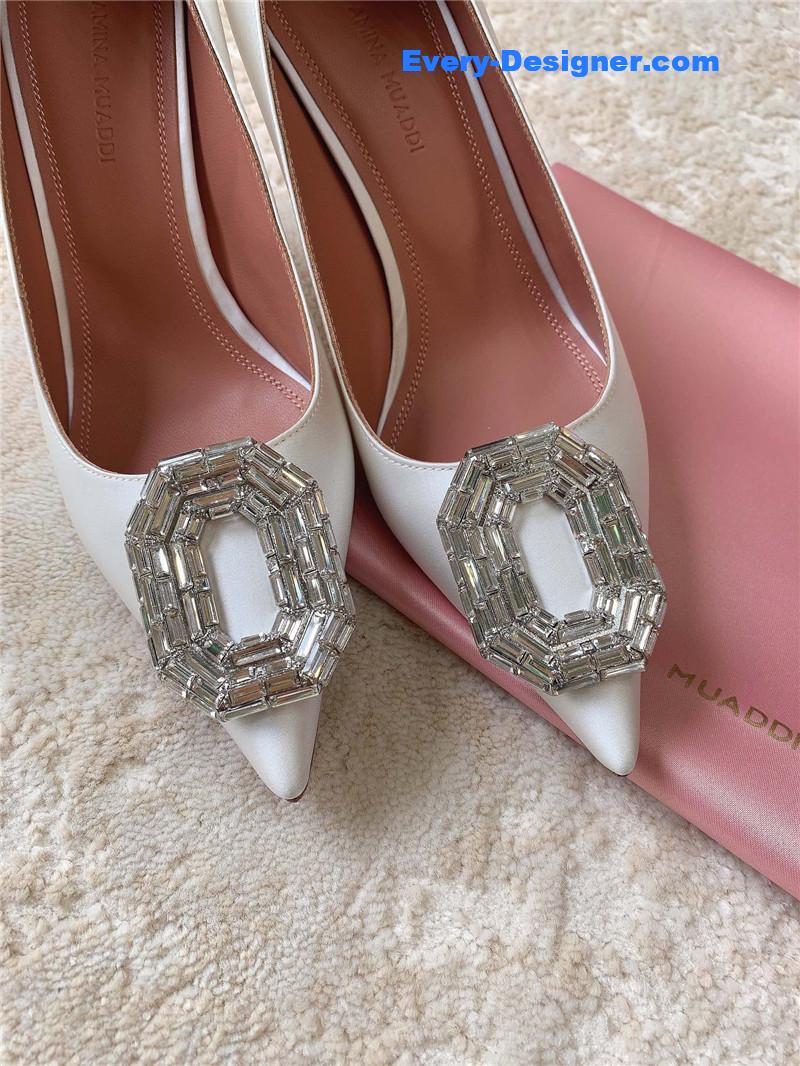 Amina Muaddi New Arrival Crystal Pumps