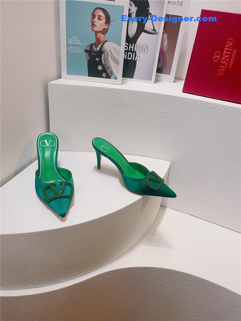 Va1e*ntin0 spring summer all-match high-heeled slippers