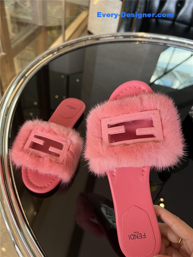 F**di new mink fur slippers