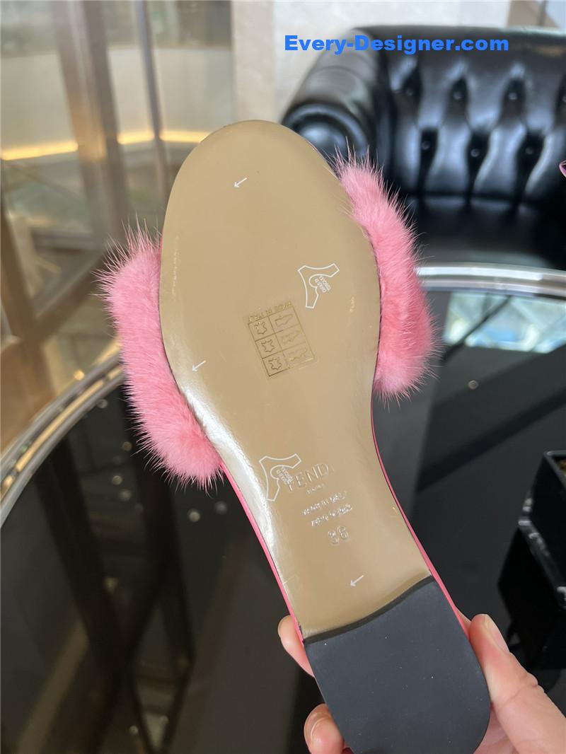 F**di new mink fur slippers