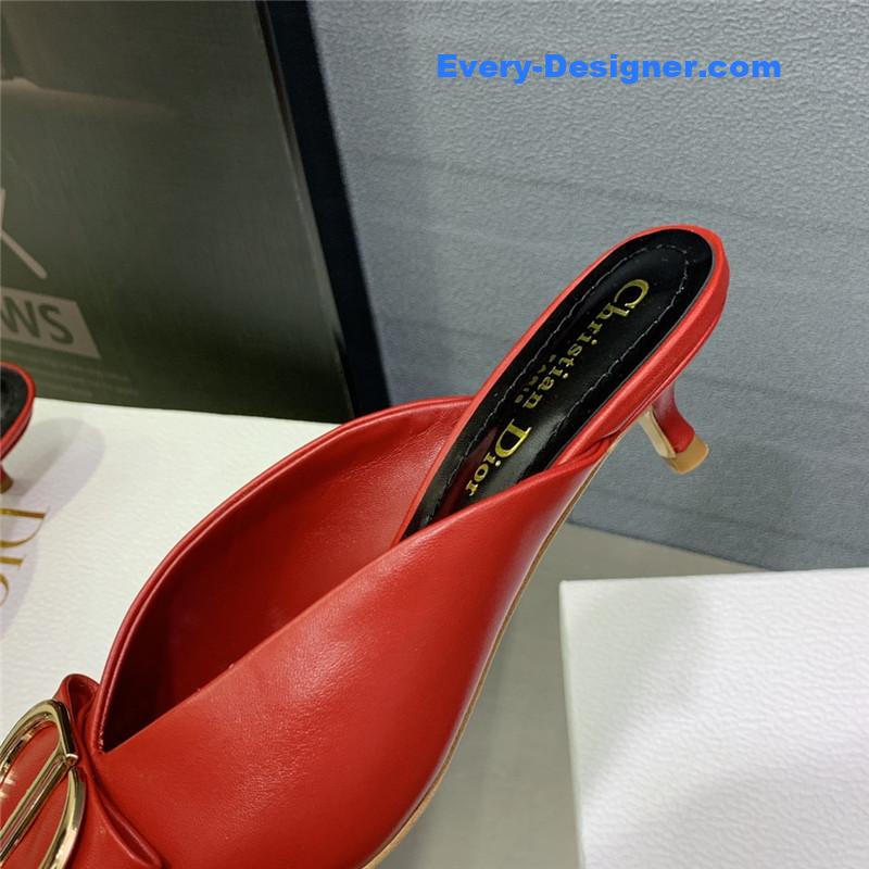 D10r spring and summer new jelly-colored pointed mules