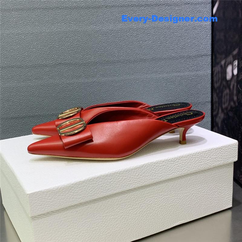 D10r spring and summer new jelly-colored pointed mules
