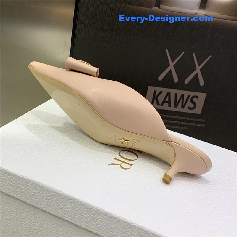 D10r spring and summer new jelly-colored pointed mules