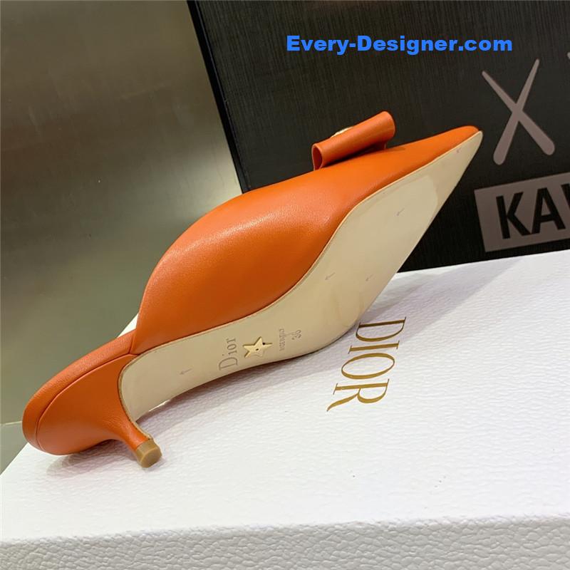 D10r spring and summer new jelly-colored pointed mules