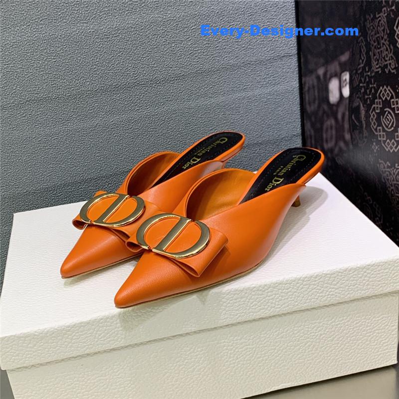 D10r spring and summer new jelly-colored pointed mules