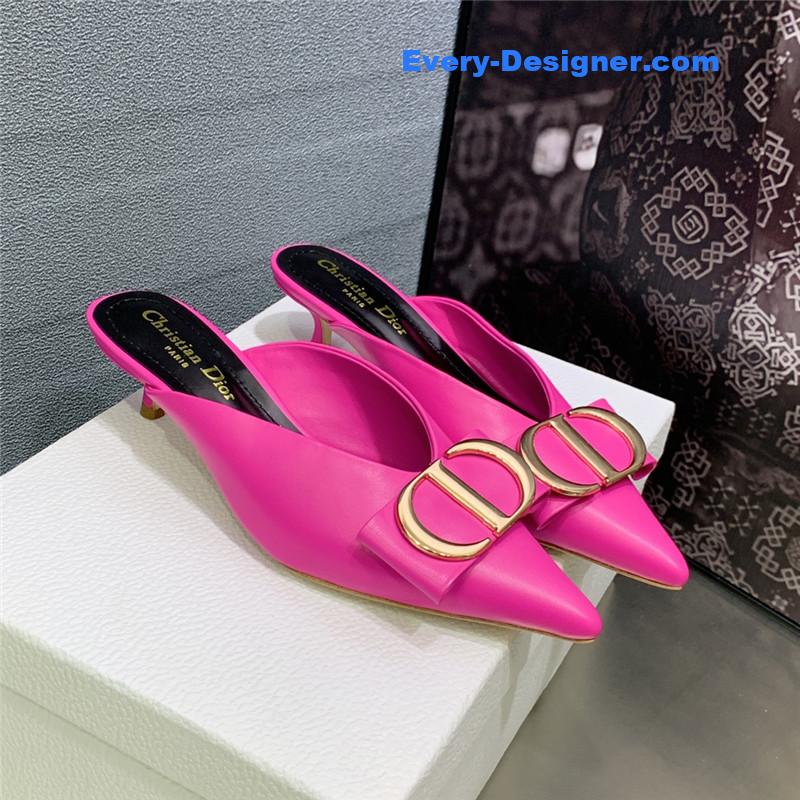 D10r spring and summer new jelly-colored pointed mules