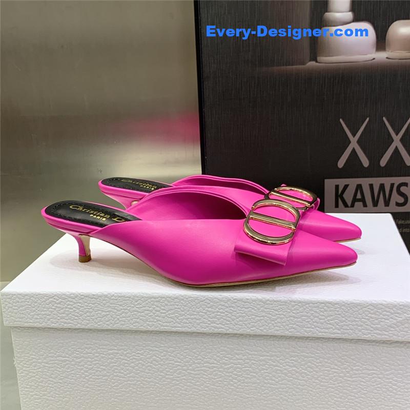 D10r spring and summer new jelly-colored pointed mules