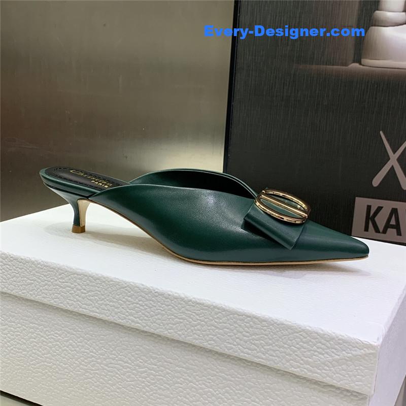 D10r spring and summer new jelly-colored pointed mules
