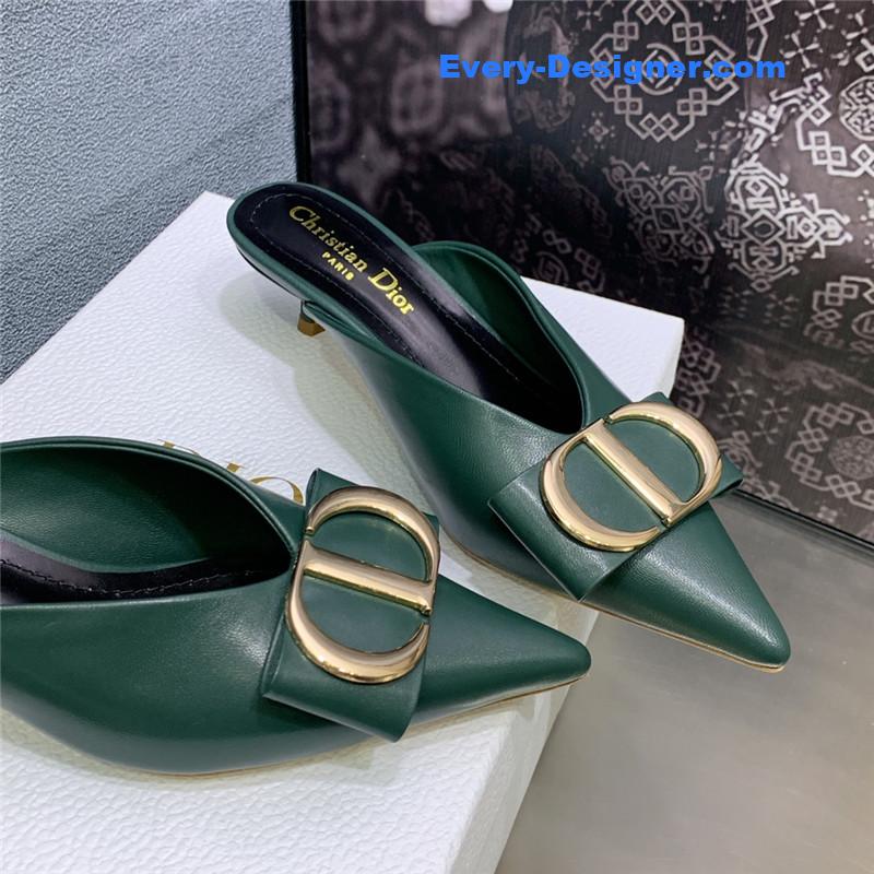 D10r spring and summer new jelly-colored pointed mules