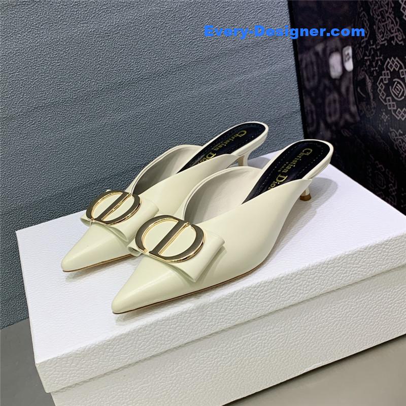 D10r spring and summer new jelly-colored pointed mules