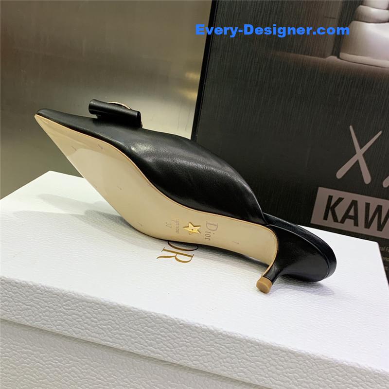 D10r spring and summer new jelly-colored pointed mules