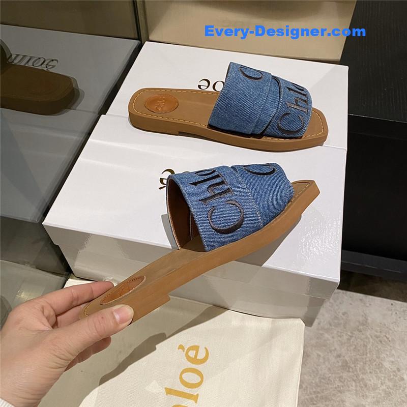 Chloe Crossover Leather Roman Slippers