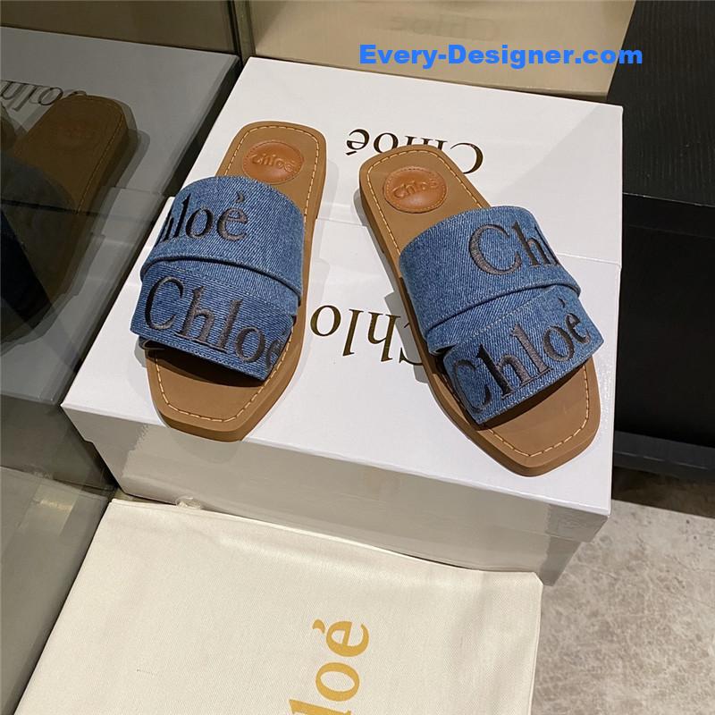 Chloe Crossover Leather Roman Slippers