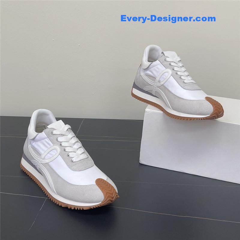 L0ew* white flow runner sneakers