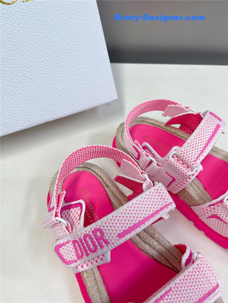 D10r canvas printed espadrilles pink sandals