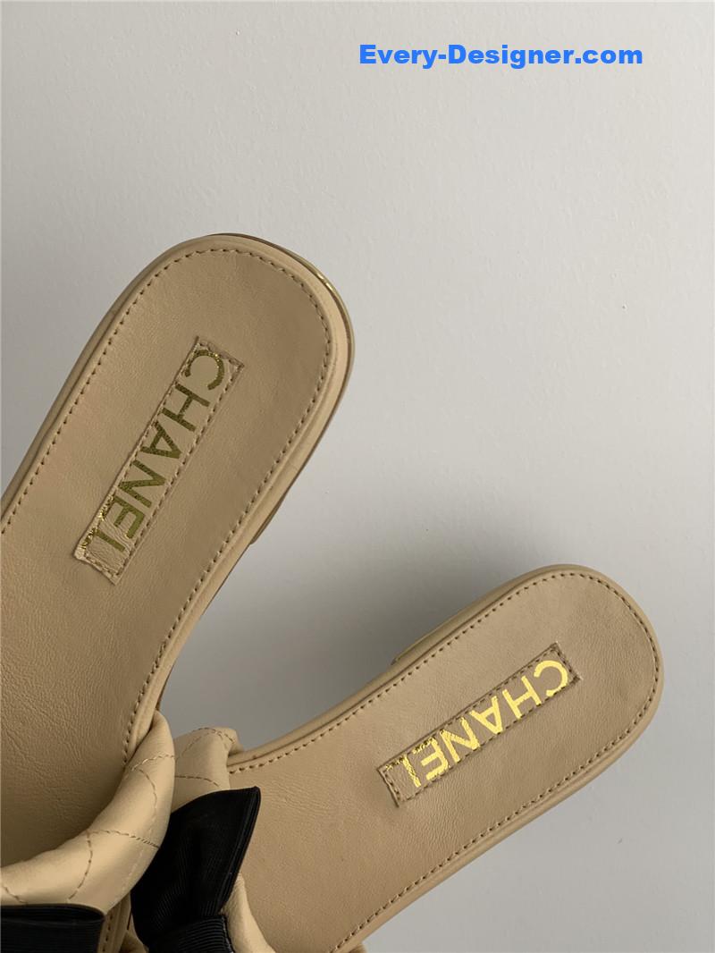 CC sheepskin lozenge slippers