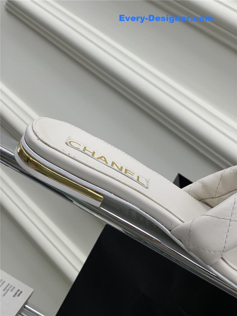 CC sheepskin lozenge slippers