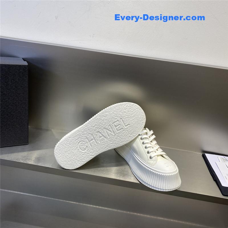 CC latest full leather platform biscuit shoes
