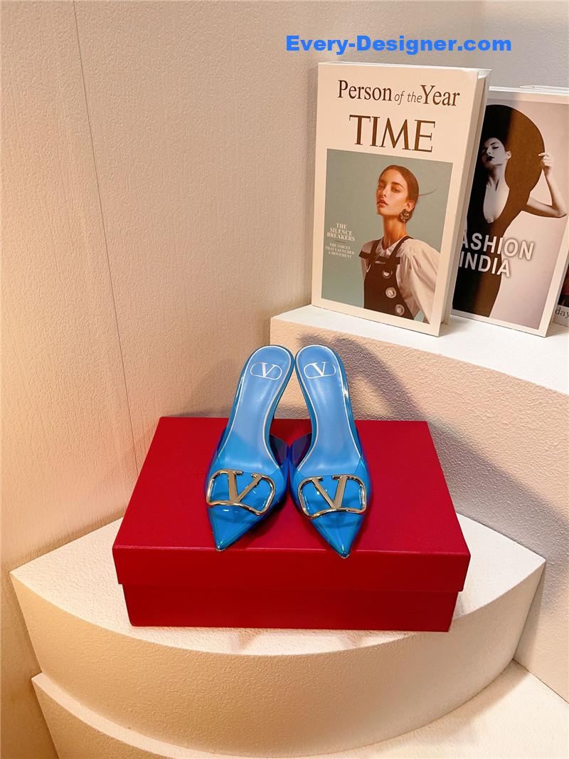 Va1e*ntin0 spring summer all-match high-heeled slippers