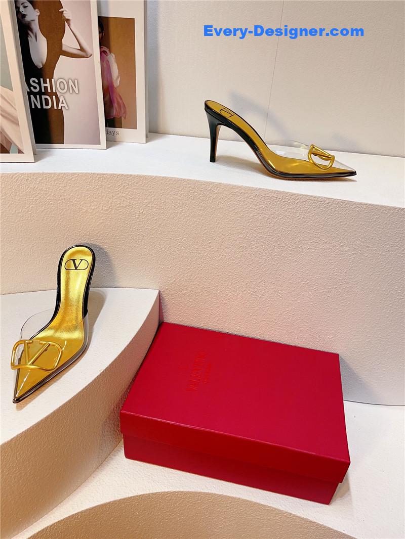 Va1e*ntin0 spring summer all-match high-heeled slippers