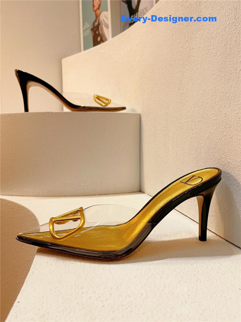 Va1e*ntin0 spring summer all-match high-heeled slippers
